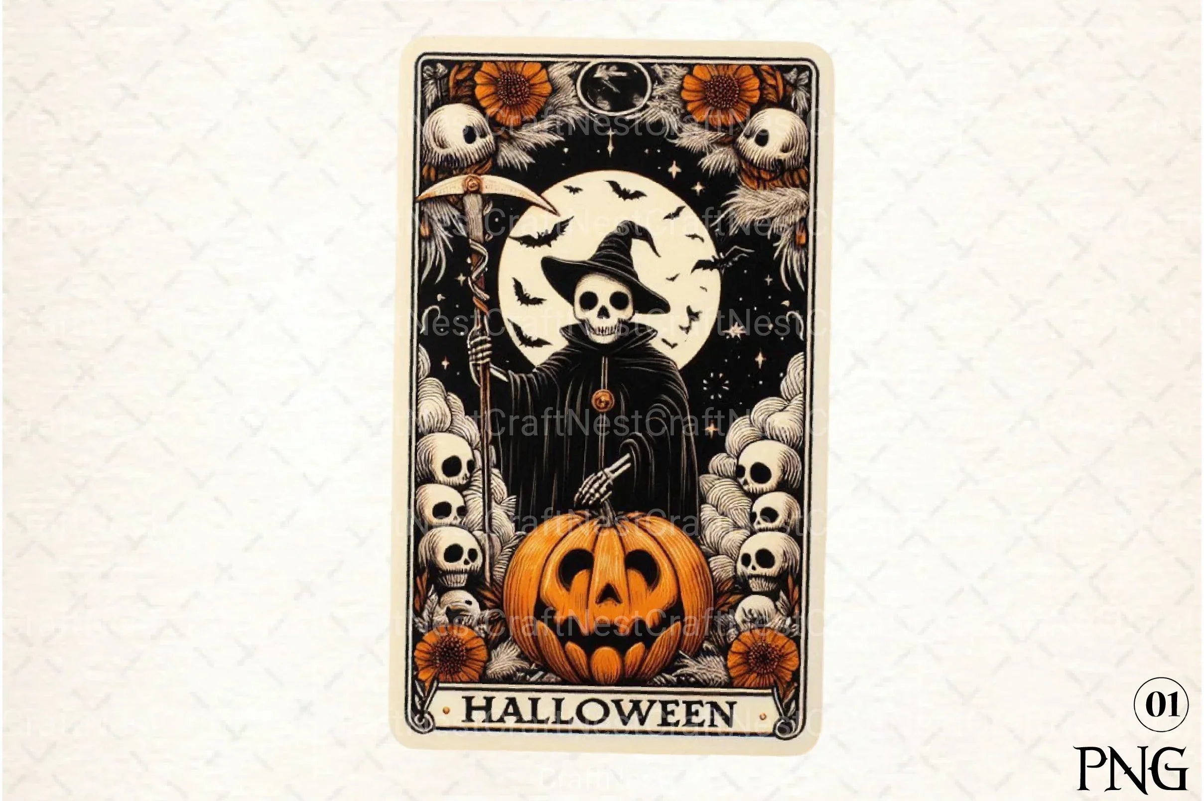 Halloween Tarot Card Clipart Bundle 33 - CraftNest - Digital Crafting and Art