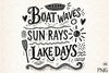 Summer Lake Days Boat Waves Sun Rays Clipart Bundle