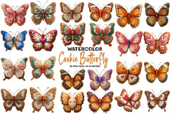 Gingerbread Cookie Butterfly Clipart Bundle - CraftNest - Digital Crafting and Art