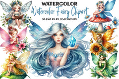 Fairy Clipart Bundle for Creative Projects - CraftNest - Digital Crafting and Art