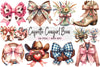 Coquette Cowgirl Bow Clipart Bundle