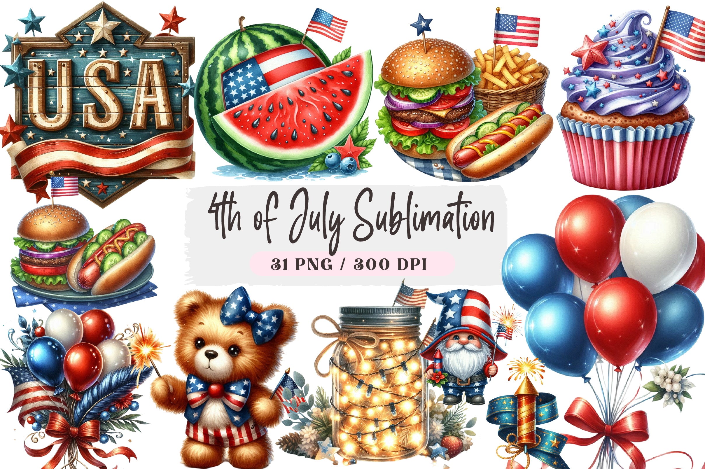 4th of July Clipart Bundle