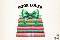 Book Lover Coquette Bow Clipart Bundle - CraftNest - Digital Crafting and Art