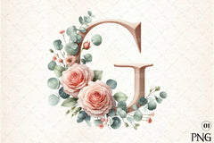 Floral Alphabet Clipart Bundle 29 - CraftNest - Digital Crafting and Art