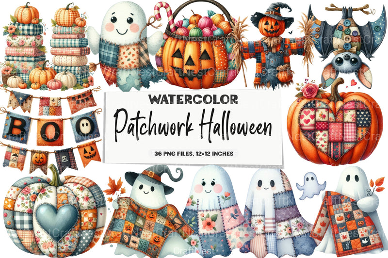 Green & White Halloween Clipart Bundle 2 - CraftNest - Digital Crafting and Art