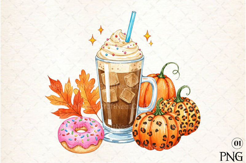 Pumpkin Spice Clipart Bundle - CraftNest - Digital Crafting and Art