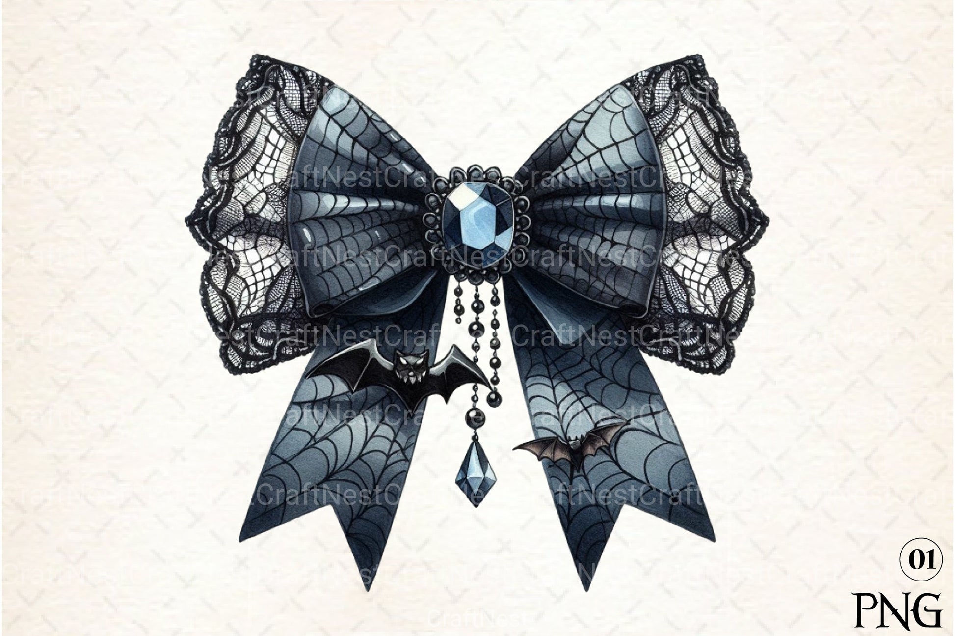 Halloween Coquette Bow Clipart Bundle 25 - CraftNest - Digital Crafting and Art