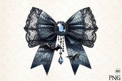 Halloween Coquette Bow Clipart Bundle 25 - CraftNest - Digital Crafting and Art