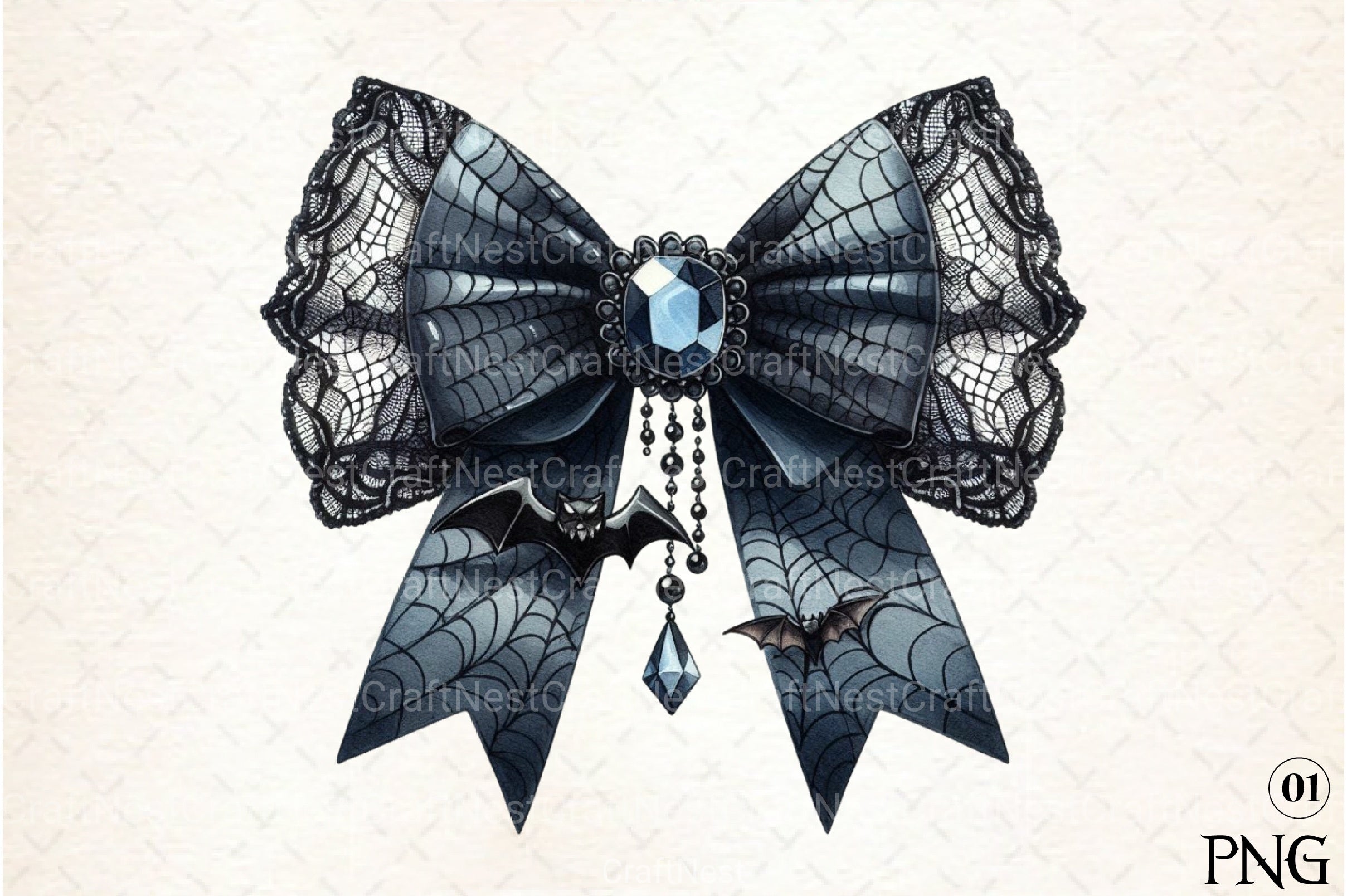 Halloween Coquette Bow Clipart Bundle 25 - CraftNest - Digital Crafting and Art