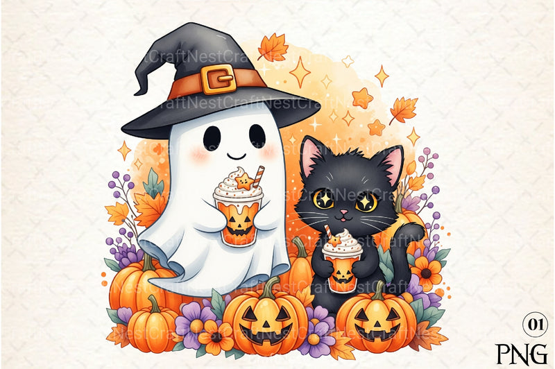 Kawaii Halloween Clipart Bundle 8 - CraftNest - Digital Crafting and Art