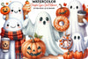 Pumpkin Spice Ghost Halloween Clipart Bundle