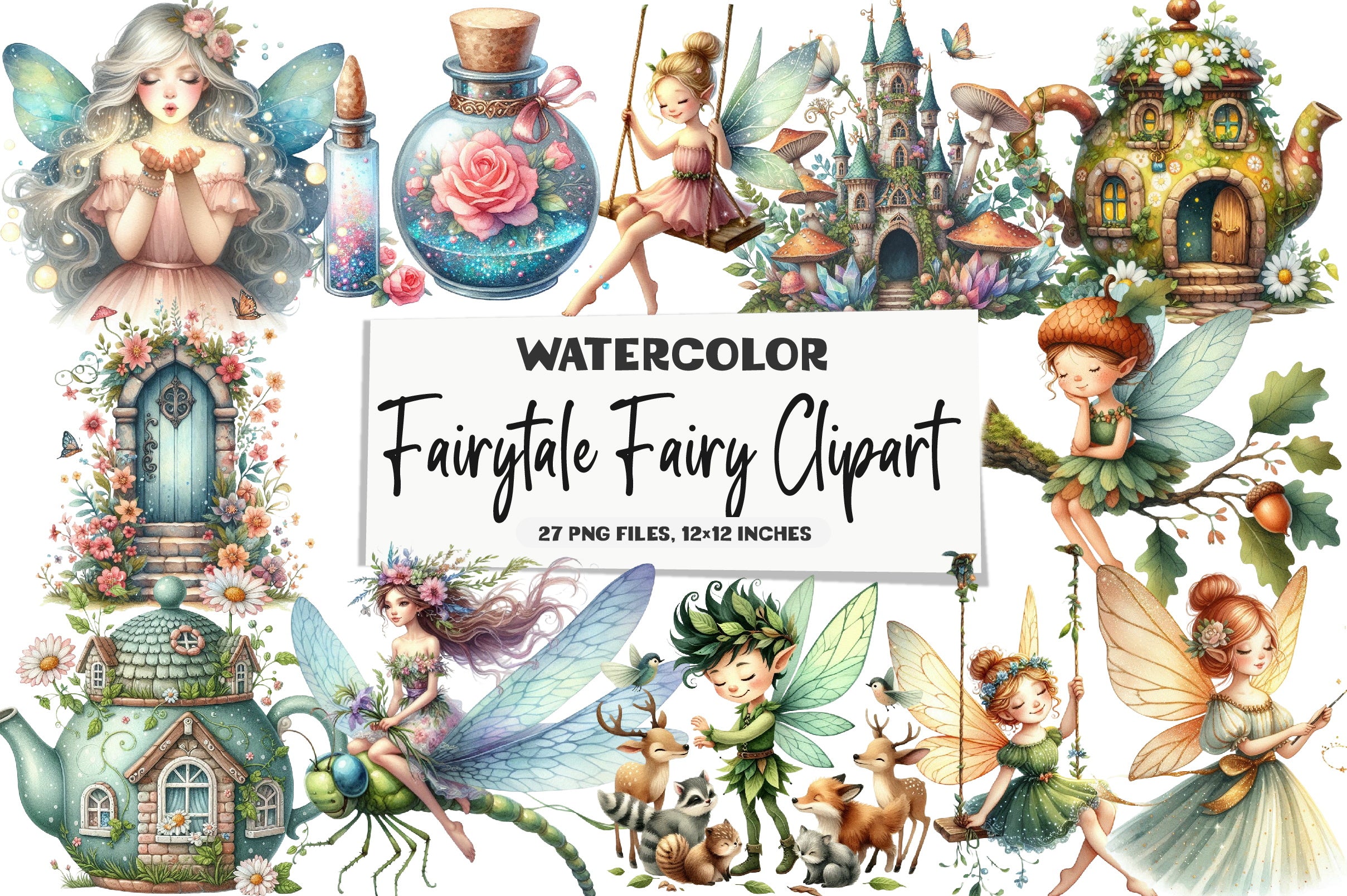 Fairytale Fairy Clipart Bundle