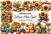 Sunflowers Autumn Clipart Bundle