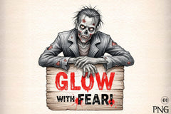 Glow With Fear: Zombie Design Clipart Bundle - CraftNest - Digital Crafting and Art