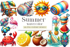 Summer Clipart Bundle - CraftNest - Digital Crafting and Art