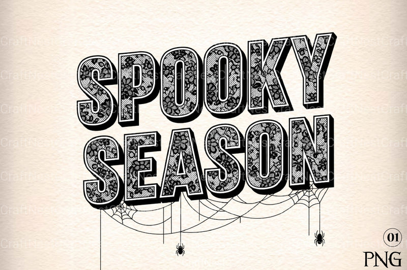 Spooky Season Lace Halloween Gothic Clipart Bundle - CraftNest - Digital Crafting and Art