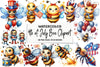 4th of July Bee Clipart Bundle 99