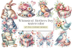 Whimsical Mother's Day Art Clipart Bundle - CraftNest - Digital Crafting and Art