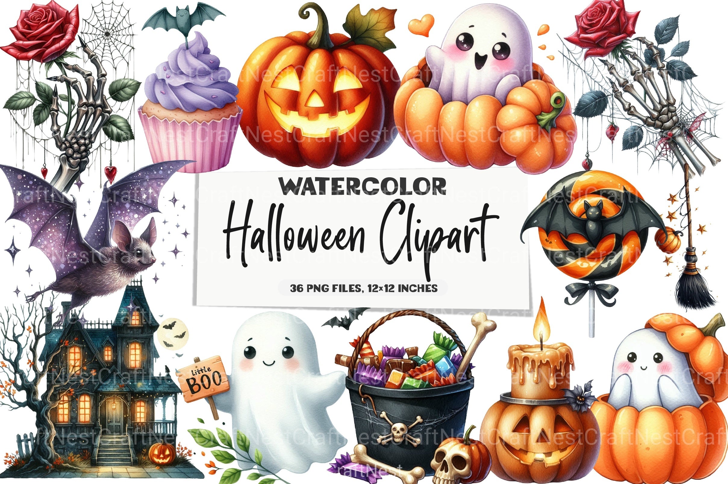 Halloween Clipart Bundle - CraftNest - Digital Crafting and Art