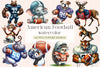 American Football Animal Clipart Bundle