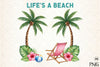 Summer Beach Flower Clipart Bundle
