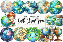 Earth Free Clipart Bundle - CraftNest - Digital Crafting and Art