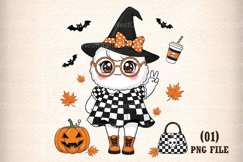 Cute Halloween Ghost Clipart Bundle 2 - CraftNest - Digital Crafting and Art