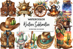 Western Clipart Bundle - CraftNest - Digital Crafting and Art