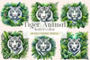 White Tiger Clipart Bundle