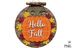 Hello Fall Door Hanger Clipart Bundle - CraftNest - Digital Crafting and Art