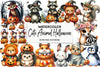 Cute Animal Halloween Clipart Bundle