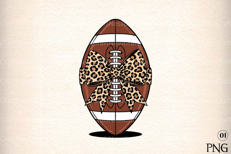 Coquette Football Bow Touchdown Clipart Bundle - CraftNest - Digital Crafting and Art