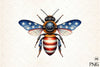 Patriotic Bee Independence Day American Clipart Bundle