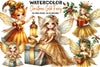 Christmas Gold Fairy Clipart Bundle