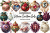 Victorian Christmas Balls Clipart Bundle