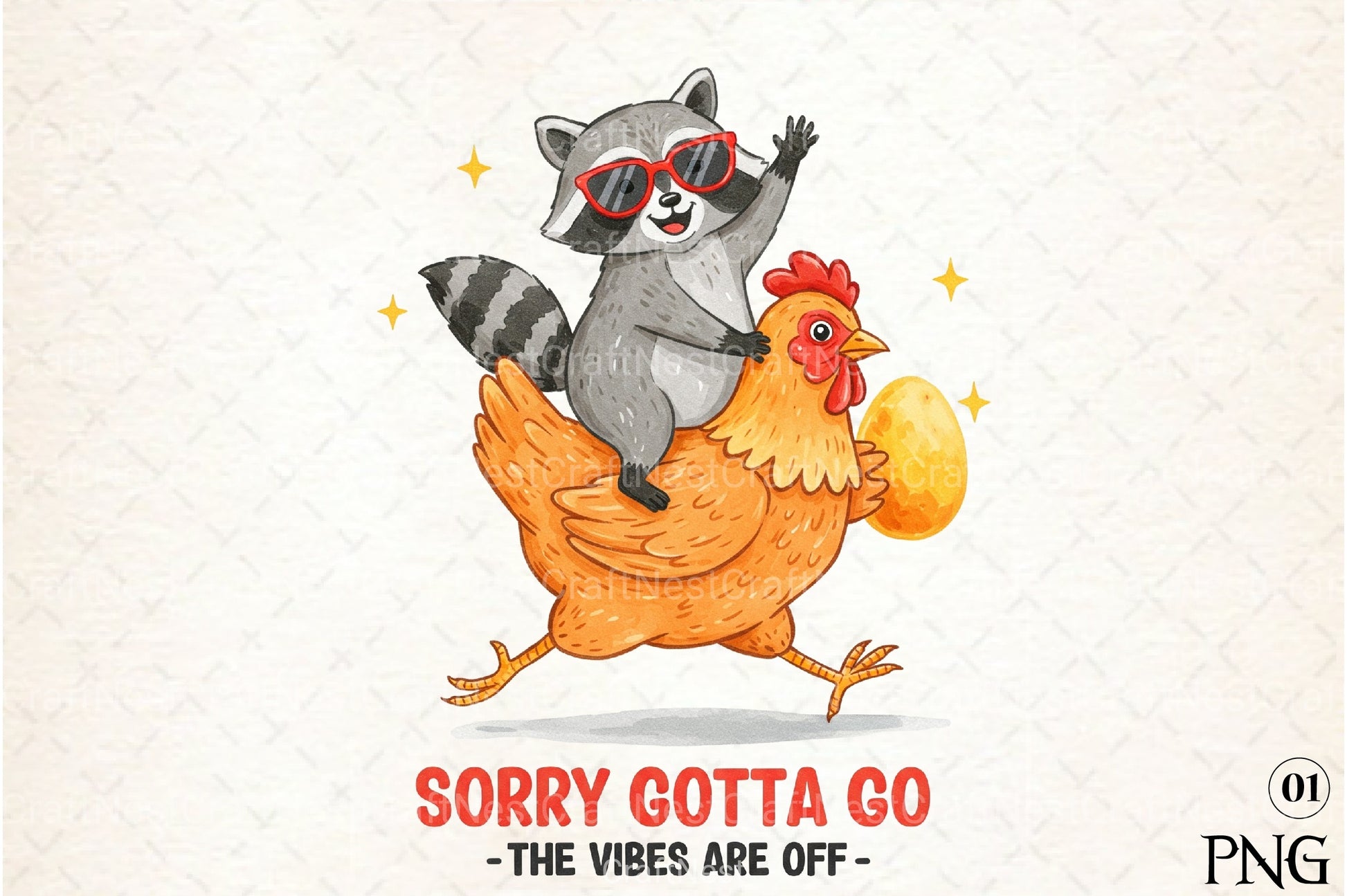 Raccoon Chicken Farm Clipart Bundle - CraftNest - Digital Crafting and Art
