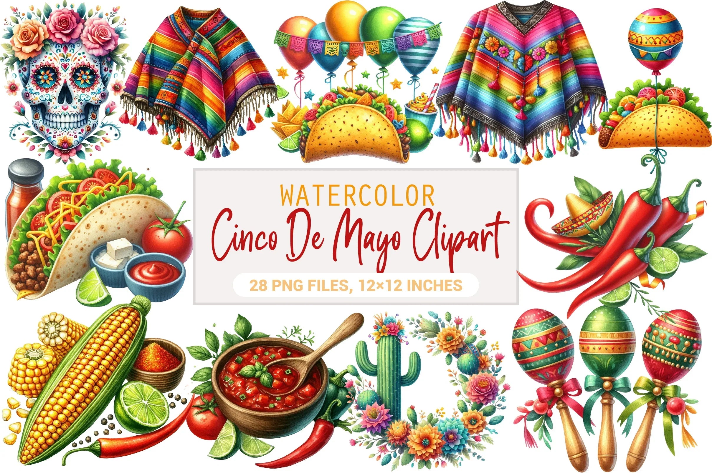 Cinco De Mayo Clipart Bundle - CraftNest - Digital Crafting and Art