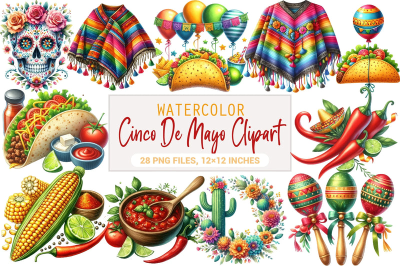 Cinco De Mayo Clipart Bundle - CraftNest - Digital Crafting and Art