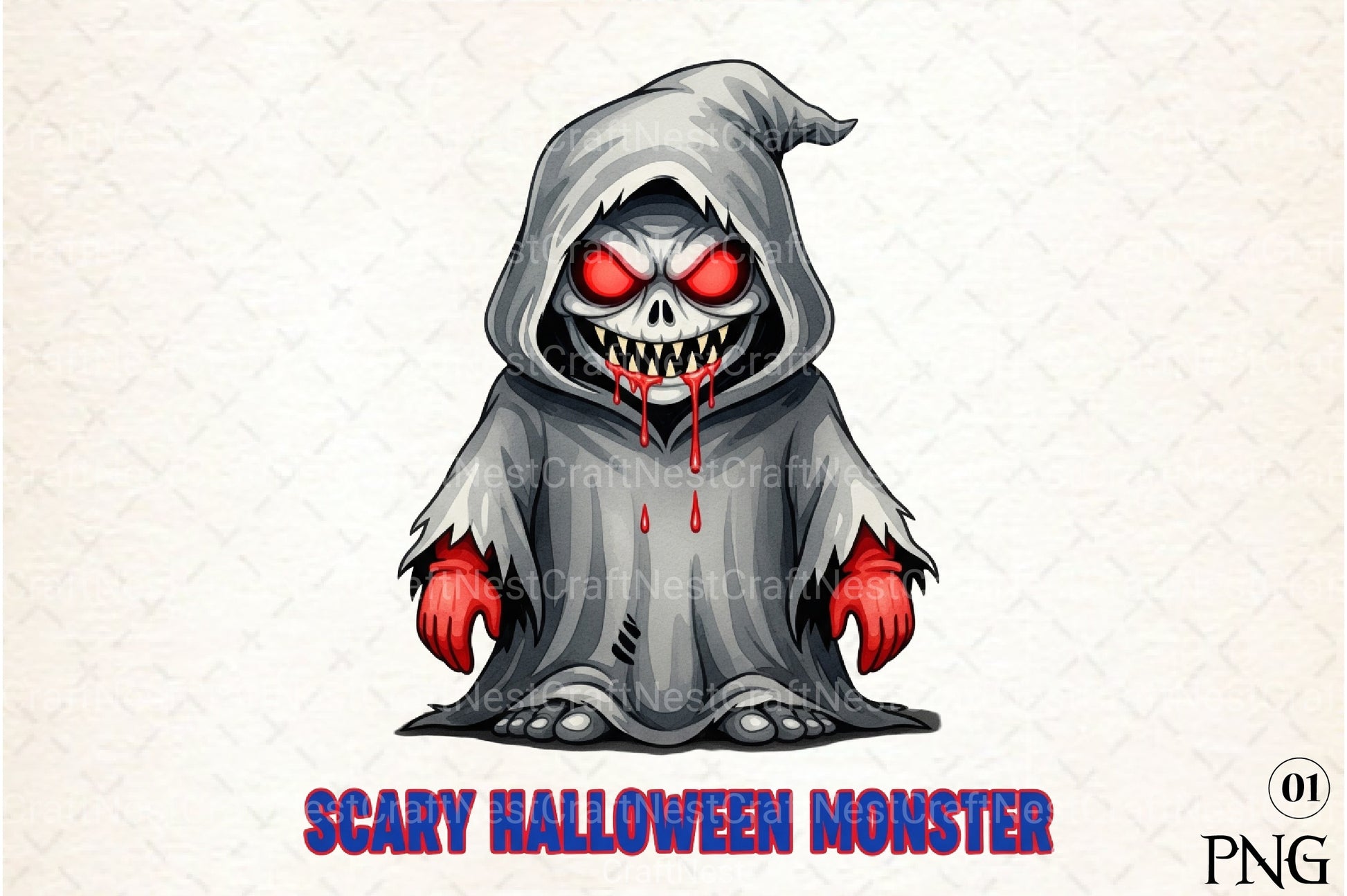 Scary Halloween Monster Clipart Bundle - CraftNest - Digital Crafting and Art