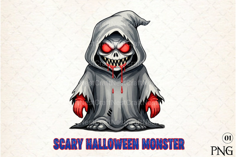 Scary Halloween Monster Clipart Bundle - CraftNest - Digital Crafting and Art