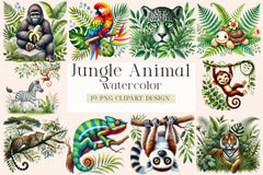 Jungle Animal Clipart Bundle - CraftNest - Digital Crafting and Art