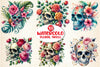 Floral Skull Clipart Bundle
