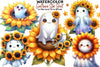 Sunflower Star Ghost Halloween Clipart Bundle