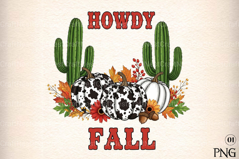 Howdy Cactus Fall Clipart Bundle - CraftNest - Digital Crafting and Art