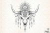 Boho Skull Western Design Clipart Bundle