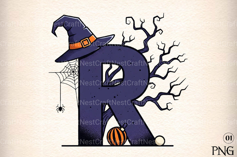 Halloween Alphabet Clipart Bundle 49 - CraftNest - Digital Crafting and Art