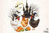 Spooky Chickens Halloween Clipart Bundle