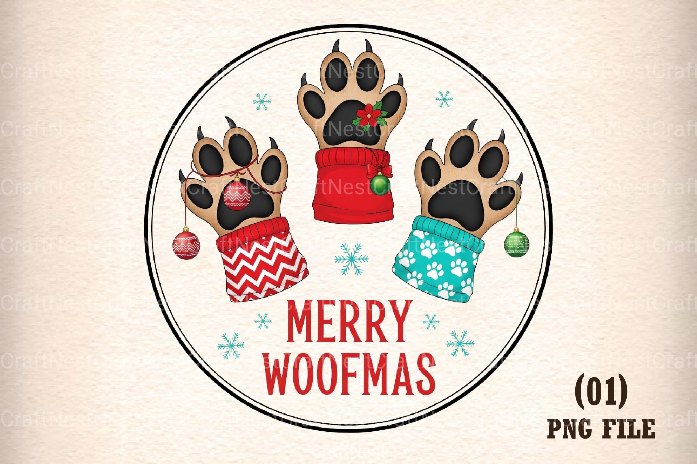 Merry Woofmas Dog Clipart Bundle - CraftNest - Digital Crafting and Art