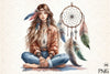 Tribal Boho Girl Clipart Bundle 10
