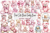 Pink Cute Blush Teddy Bear Clipart Bundle